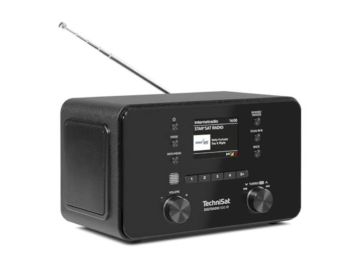 TechniSat DIGITRADIO 550 IR - Stereo internetradio (DAB+, FM, wifi, Bluetooth, app-bediening, wekker), zwart