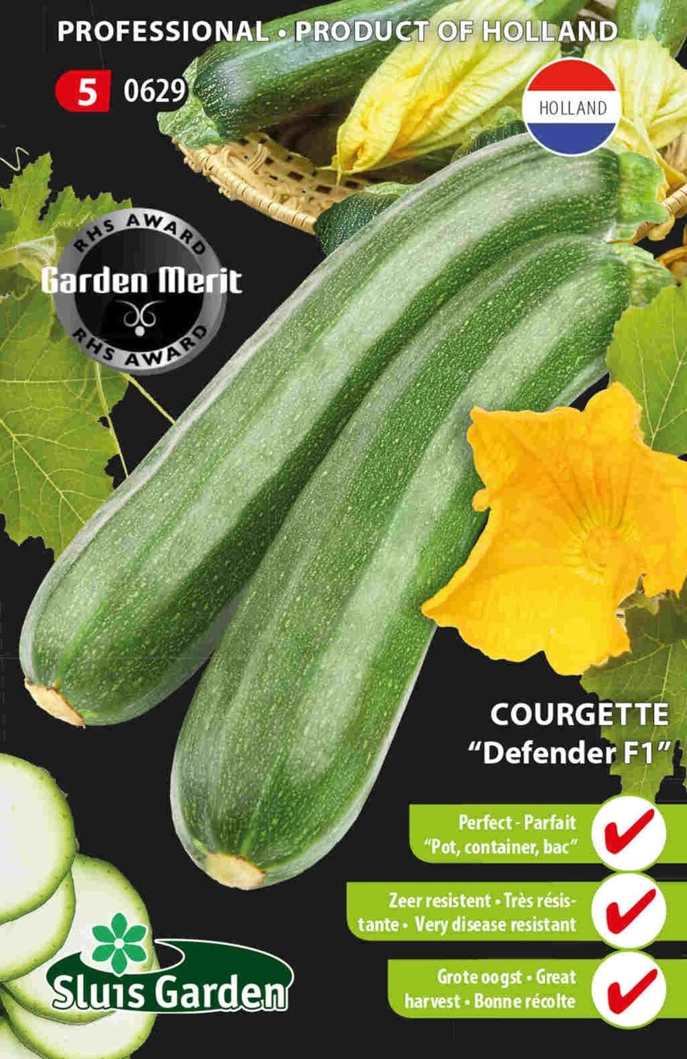 Sluis Garden Courgette Defender F1 zaden
