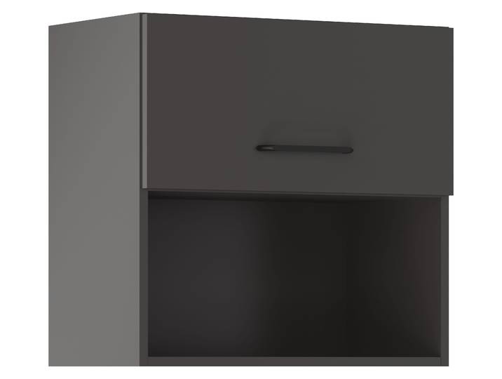 Klapphängeschrank IMPULS KÜCHEN Tirana , in vier Breiten, Höhe: 57,9 cm , grafit, B:60cm H:57,9cm T:34,2cm, Dekorfolie, Holzwerkstoff, Schränke, vormontiert, mit Klapptür und offener Nische
