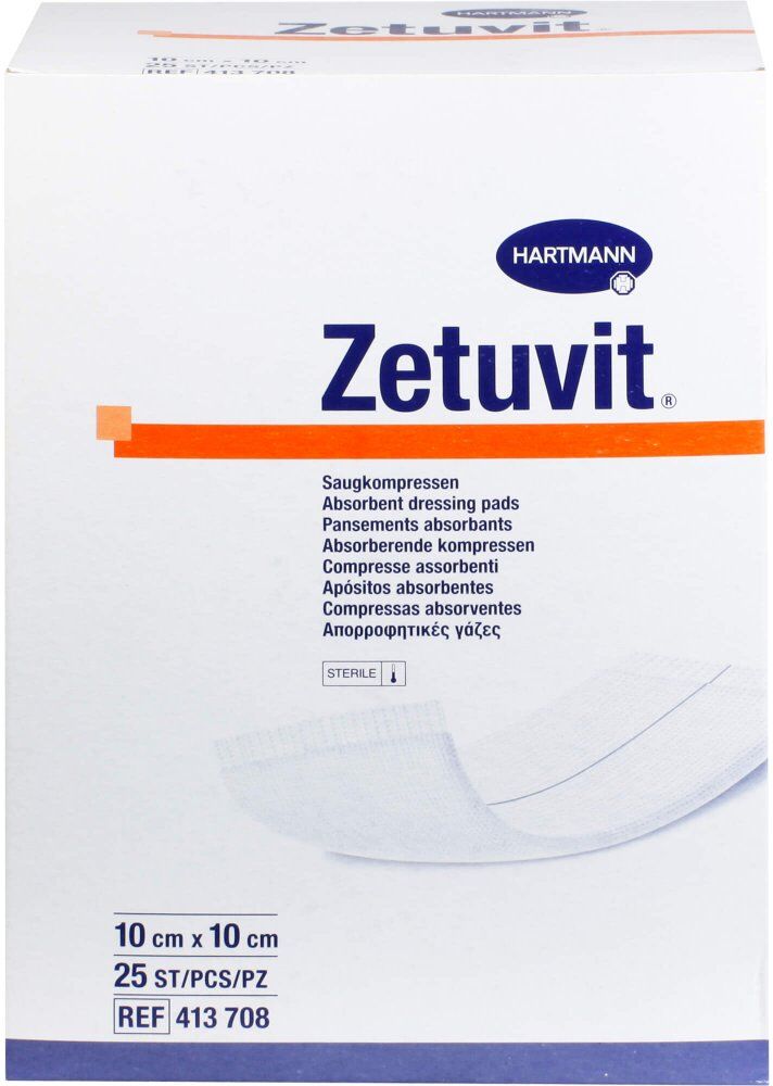 Zetuvit Saugkompressen steril 10x10 cm