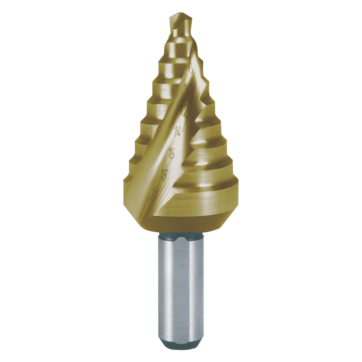 Ruko Stufenbohrer Bohrber.4-12mm HSS TiN Spiralnut Z.2 (101061T/RUKO)