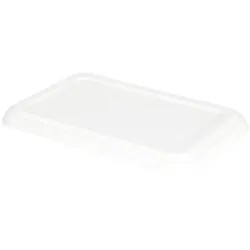 BIOZOYG 50 Stück Einweg-Deckel 23x14,5cm Zuckerrohrdeckel, Menüschalendeckel, rechteckige Deckel aus Zuckerrohr, nachhaltige Bio-Deckel kompostierbar