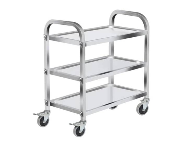 XPJYUA Service Servierwagen Verdickter Trolley Dreischichtiger Lebensmittellieferwagen, kommerzielles Restaurant