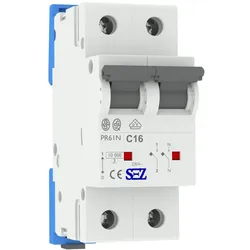 Leitungsschutzschalter C16A 1-Polig+N 2P 10kA VDE Sicherung Automat LS-Schalter SEZ 0099663