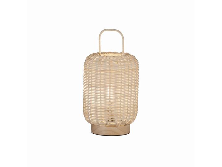 Fischer & Honsel Tischleuchte Nature, Beige, Holz, 28.5 cm, Schnurschalter, Lampen & Leuchten, Innenbeleuchtung, Tischlampen, Tischlampen