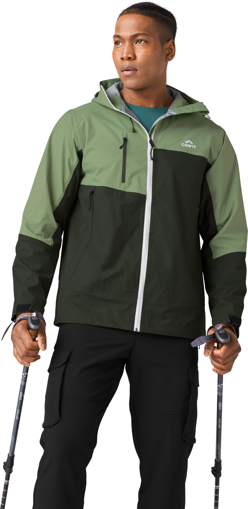 CRIVIT Herren Funktionsjacke, atmungsaktiv, wind- und wasserdicht