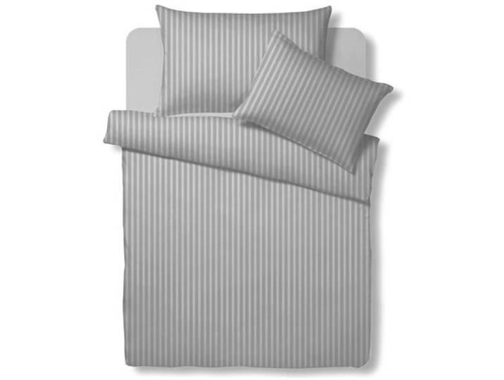 Living Home Bettwäschegarnitur Bio Organic stein Baumwolle 160 x 210 50 x 70 cm - Material: Bio Baumwolle - Bettwäschegarnitur