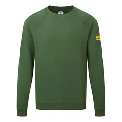 ESD Antistatik Sweatshirt "AS24" - L - waldgrün