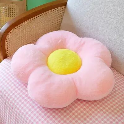 Uplifted Trends Cute Sunflower Flower Plush Pillow Soft Stuffed Cushion For Bedroom Decor pink