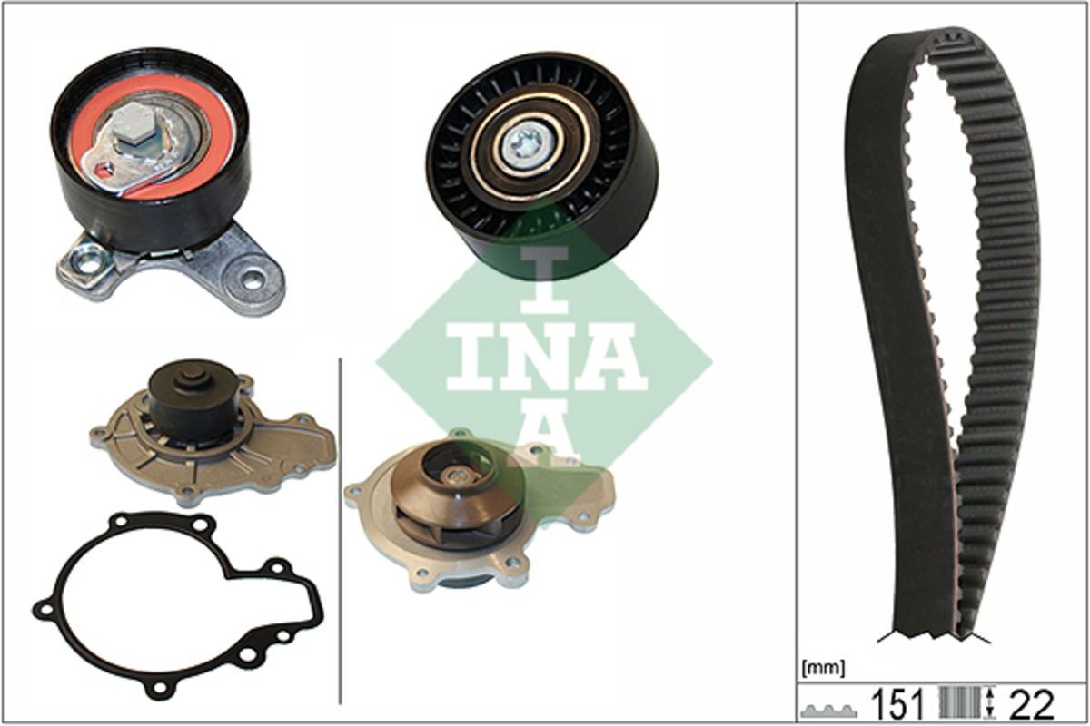 Schaeffler Ina Pompa dell'acqua + kit cinghia di distribuzione INA 530 0572 30