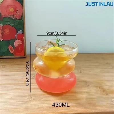 Uplifted Finds JUSTINLAU Irregular Transparent Glass Cup Heat Resistant Coffee Mug & Cocktail Glass style A no Handle