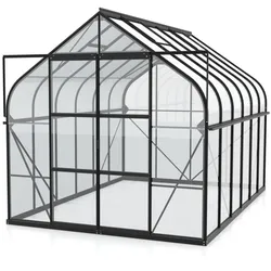 Vitavia Gewächshaus "Dione 9900" inkl. Stahlfundamentrahmen,schwarz,9,9 m2