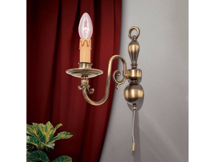 ORION Wandlampe IMKE, dimmbar, bronze / altmessing, für Wohn- / Esszimmer, Messing, Antik, Wandleuchte, Wandlampe Innen