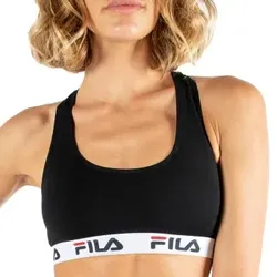 FILA BH Urban Women Sports Bra Schwarz Baumwolle Large Damen