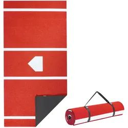 VEVOR Baseball-Schlagmatte Trainingsmatte (300 x 116 cm) Trainingspad Schlagkäfigmatte, Baseballmatte mit Home Plate &  Anti-Fade-Rasen, tragbare Trainingshilfe Softballmatte Outdoor, Rot