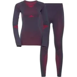 ODLO Damen Funktionswäsche-Set Fundamentals Performance Warm, Größe XL in Grau Grau
