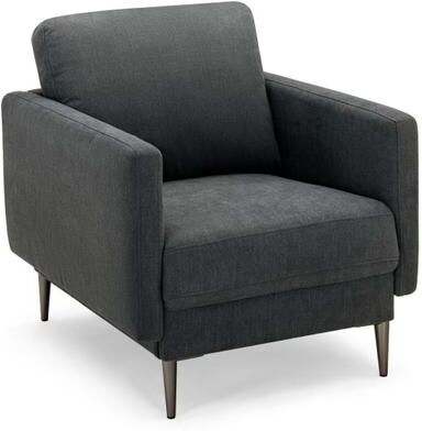Costway Modern Upholstered Accent Chair with Removable Backrest Cushion-Gray