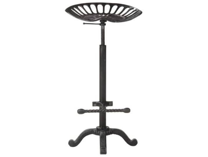 GPUTYGHN Barhocker Schwarz Gusseisen Höhenverstellbar Vintage-Design, Retro-Note, Fußstützen, Thekenhocker, Gusseisen, einstellbare Höhe, Bars, Cafés