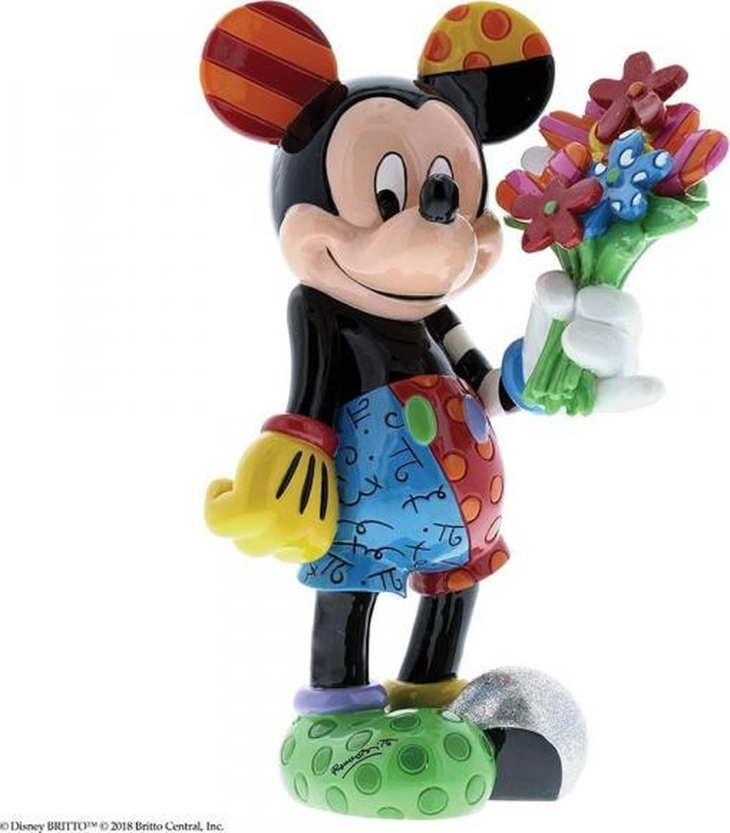 Disney by Romero Britto Mickey Mouse With Flowers Tabletop Decor