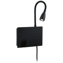 Paulmann LED Wandleuchte Halina USB C2700K 200lm 230V 2,4WSchwarz matt 71101