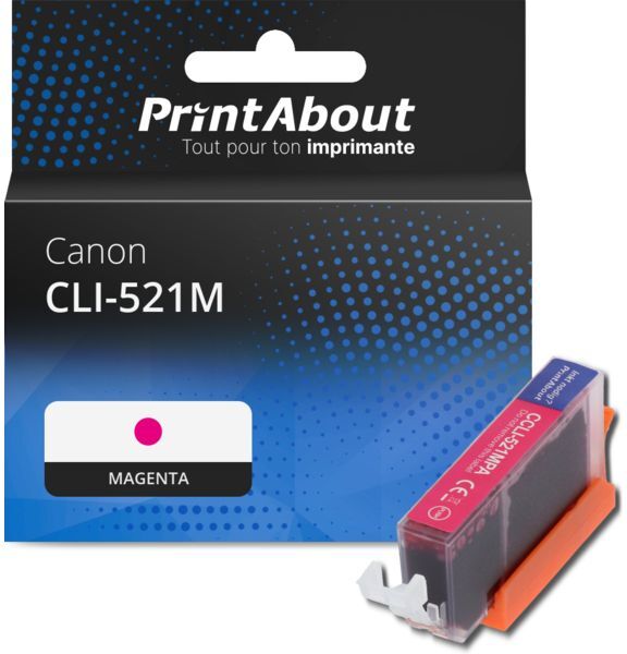 PrintAbout Cartouche compatible Canon CLI-521M - Magenta Magenta