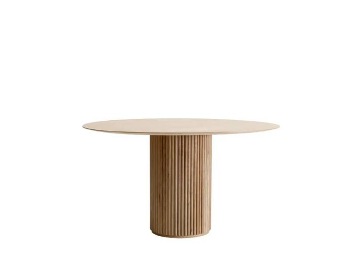 Asplund Table à manger Palais Royal chêne teinté blanc (p2), support chêne teinté blanc