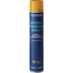 TECWERK Bodenmarkierspray 750 ml gelb Spraydose für Oberflächen wie Beton für ca