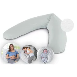 Theraline Stillkissen "Das Komfort" mit Microperlenfüllung inkl. Bezug 180 cm, Farbe: 42 Jersey grau