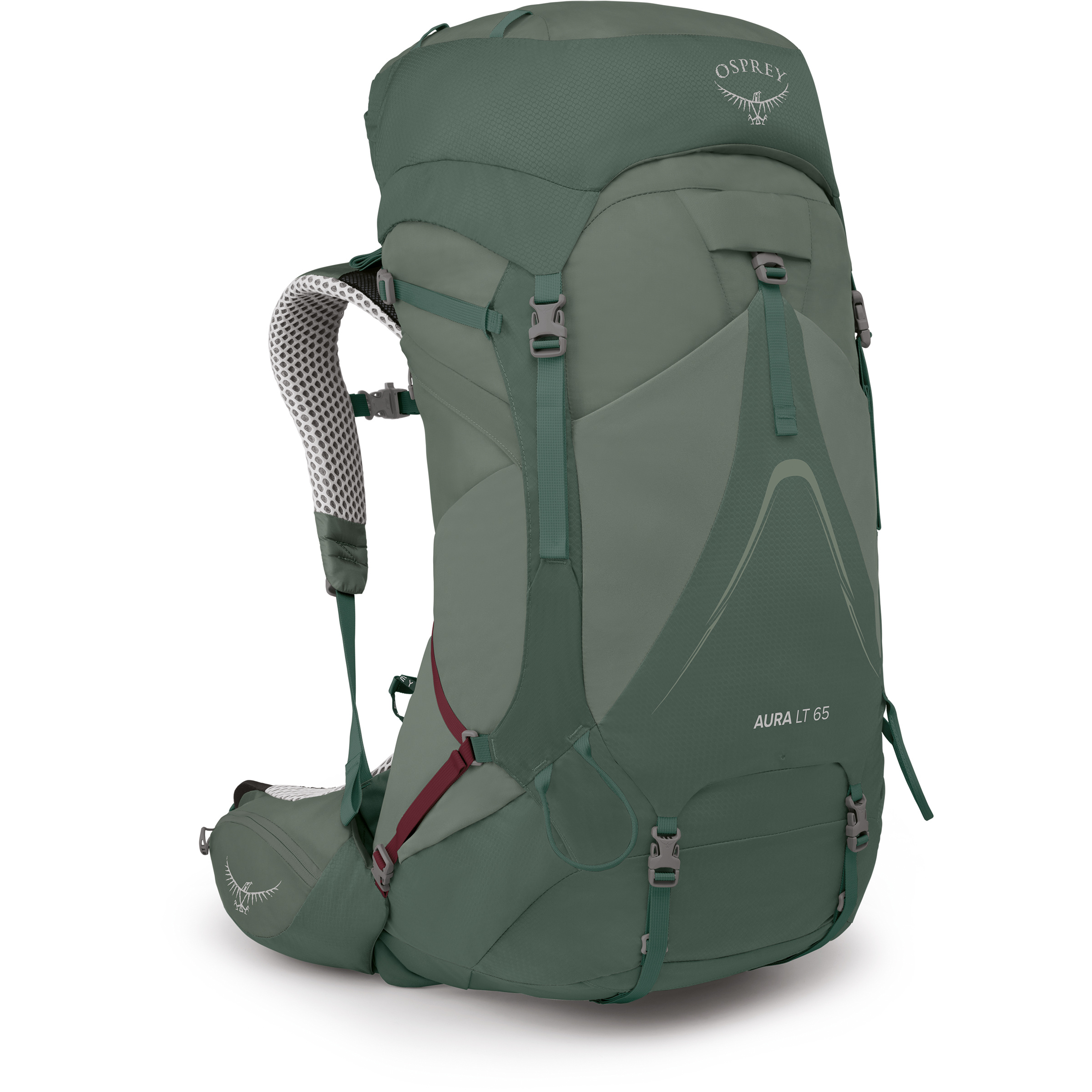 Osprey Aura AG LT 65 Damen Trekkingrucksäcke gruen Größe 65L | XS-S Trekking Wasserabweisend