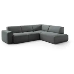 Portobello Ecksofa Halifax Cord Grau Anthrazit