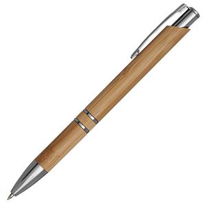 Böttcher-AG Kugelschreiber Tucson Bamboo, Gehäuse braun, Bambus, Schreibfarbe blau