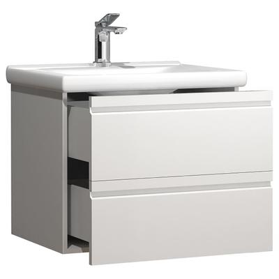 Waschtisch VCM "2-tlg. Waschplatz Waschtisch Drehtüren Silora L", weiß, B:60cm T:46cm, Waschtische, Waschtisch