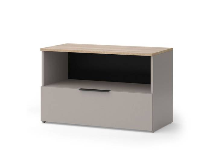 Commode Wido 80x50cm avec 1 compartiment fermé Grège Vicco 57452