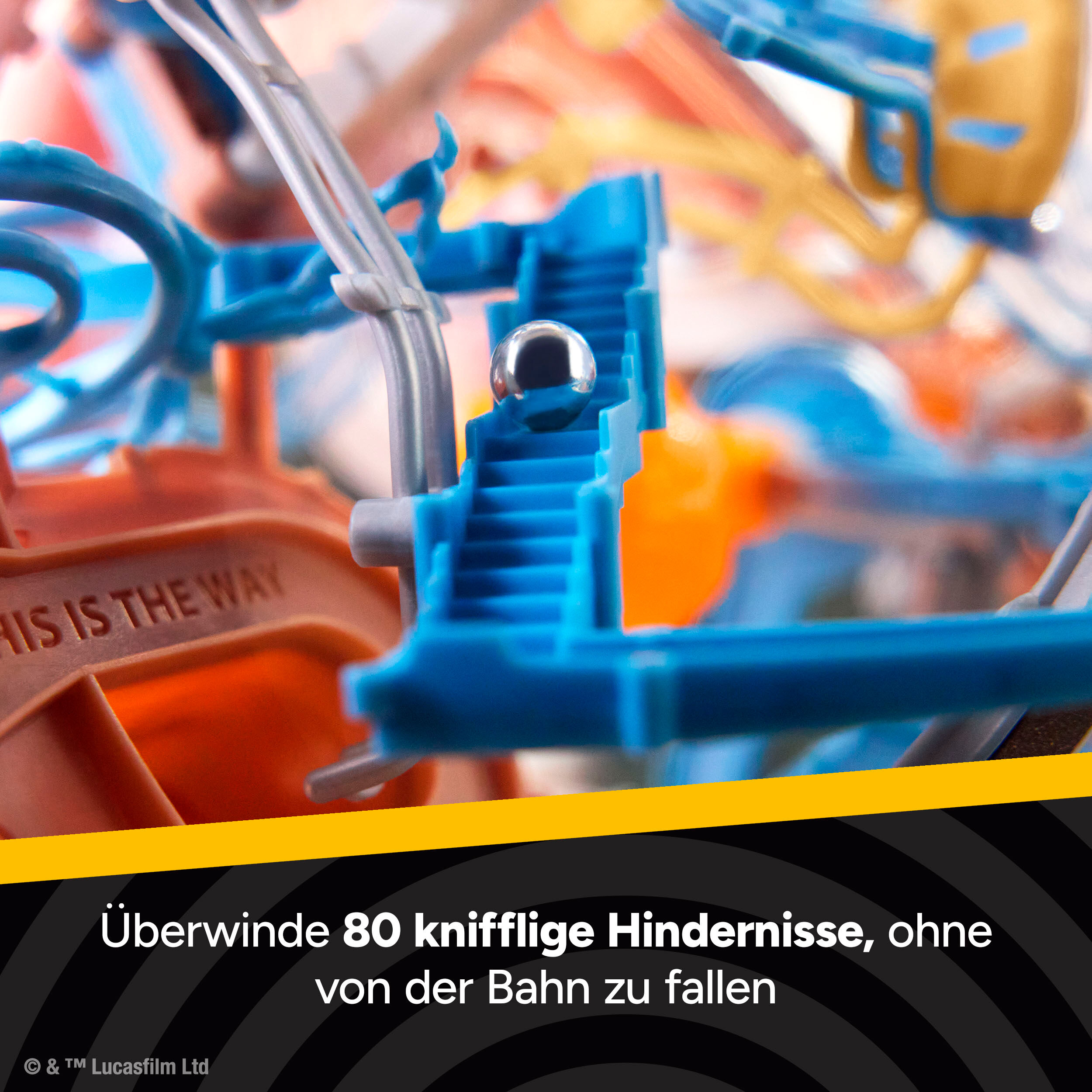 Spiel SPIN MASTER "Perplexus Star Wars - The Mandalorian, mit 80 Hindernissen", bunt, Spiele, Kinder, Spiel