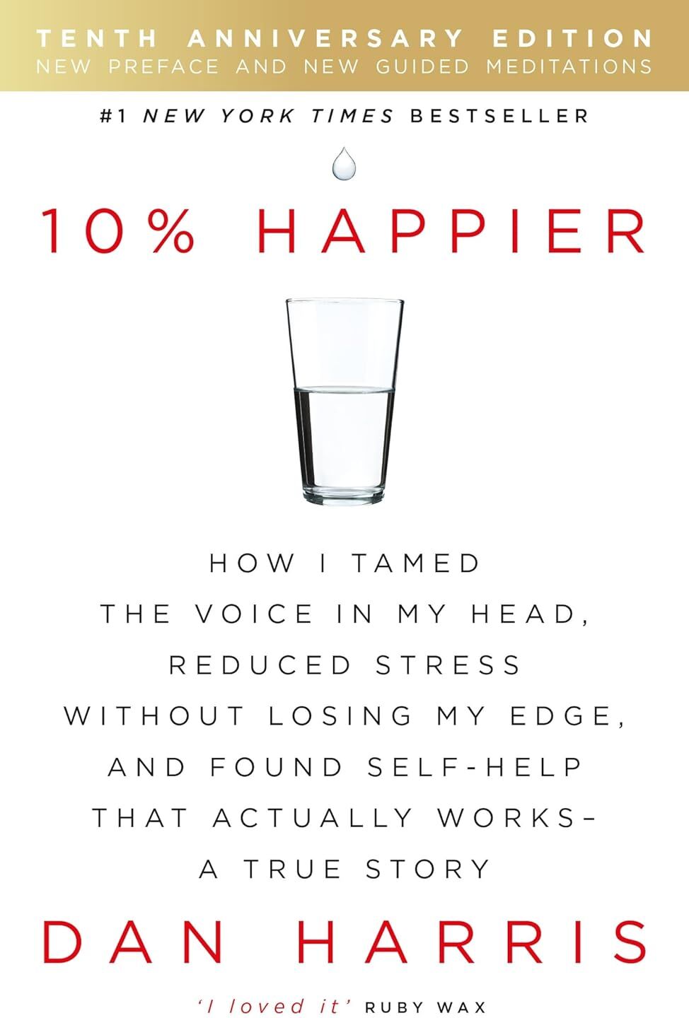 Yellow Kite 10% Happier 10th Anniversary Edition by Dan Harris - Paperback - Bestselling Guide to Meditation for Skeptics - New