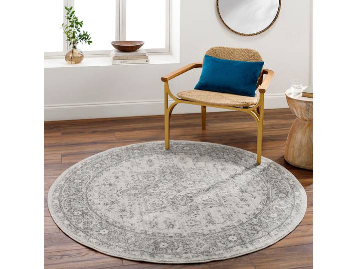Teppich LIVABLISS MENDOZA , bunt (grau), B:160cm H:8mm L:160cm, Teppiche, Teppich