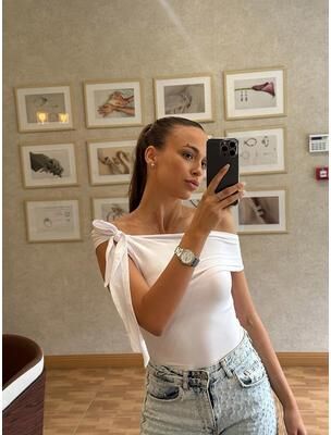 Lush Living Finds Summer Chic One Shoulder Backless Crop Top For Women white s