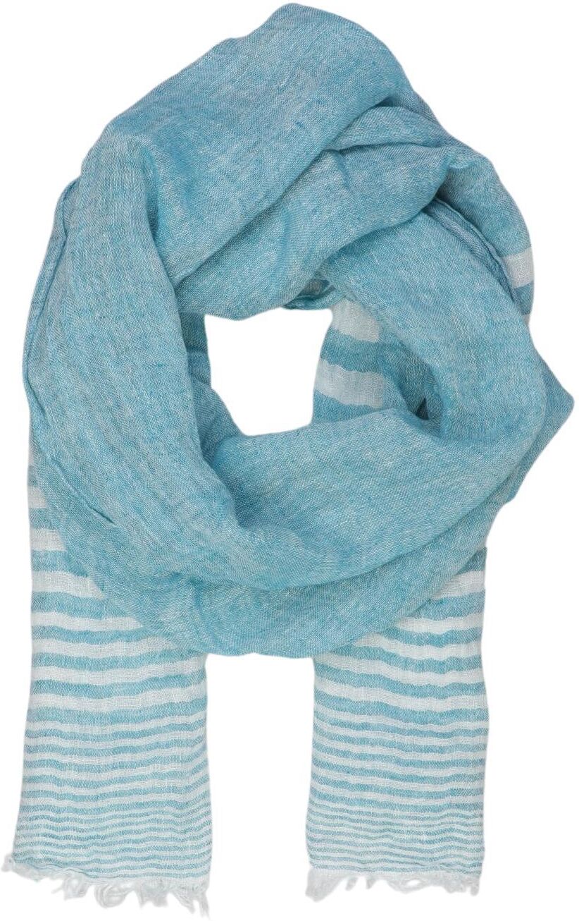 hessnatur Damen Schal oder Tuch, Hellblau, Leinen - Second Hand