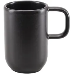 6x Tasse, Kaffeebecher Uno schwarz 300ml (300 ml, 6x)