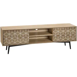 TV-MÖBEL Hellbraun, Weiß TORVI 40/160/50 cm