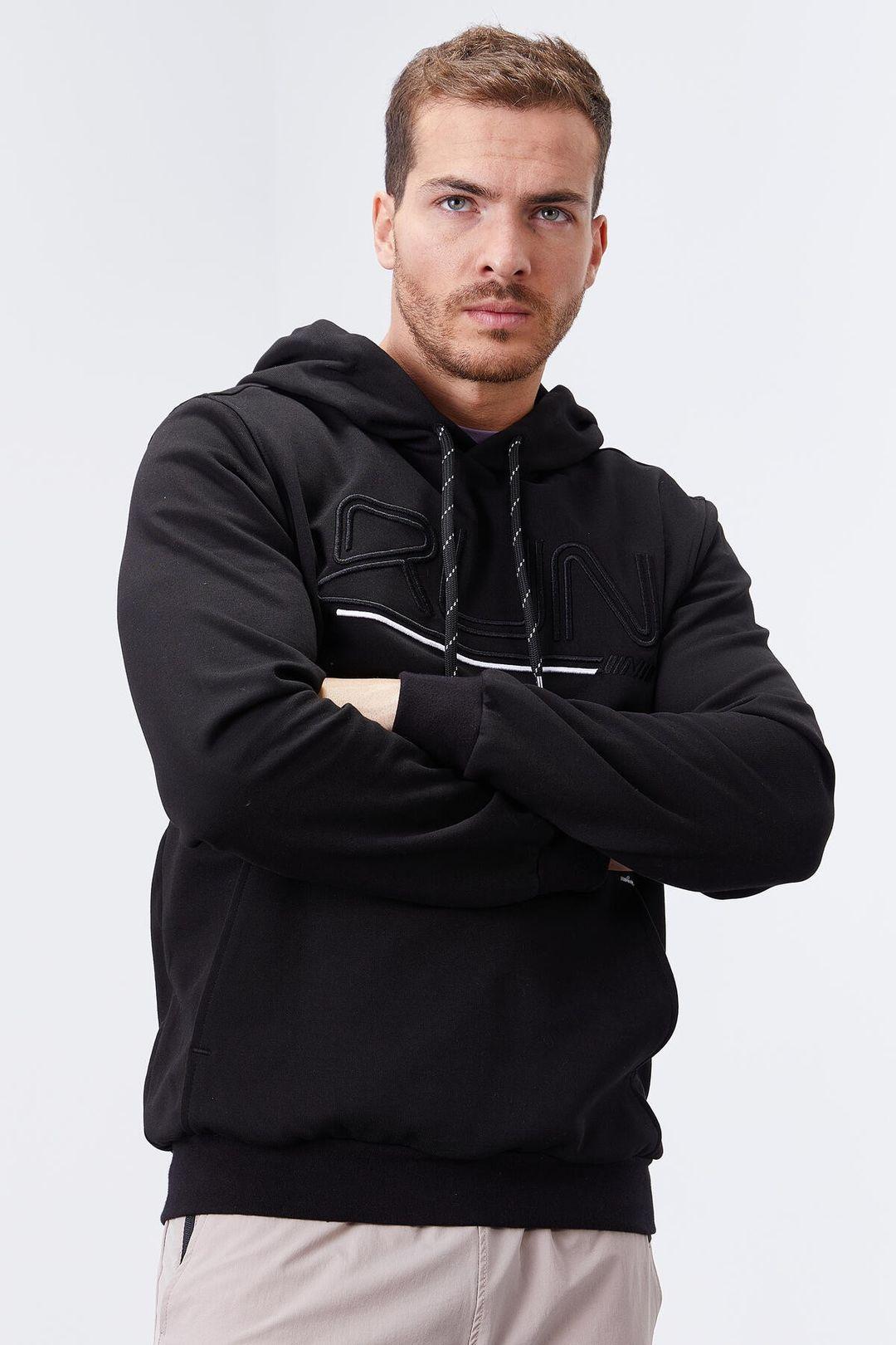 Herren Kapuzenpullover mit Logo-Druck