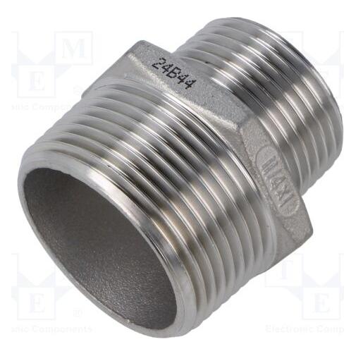 Gebo Nipper Thread Stainless Steel Red, Scr 1 1 (Doppelnippel) (6245-114100)
