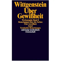 Werkausgabe in 8 Bänden 08. Über Gewissheit, Fachbücher von Ludwig Wittgenstein