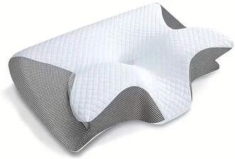 Inspired Finds ErgoComfort Memory Foam Pillow For Side Sleepers Slow Rebound Cervical Support Cushion light Gray
