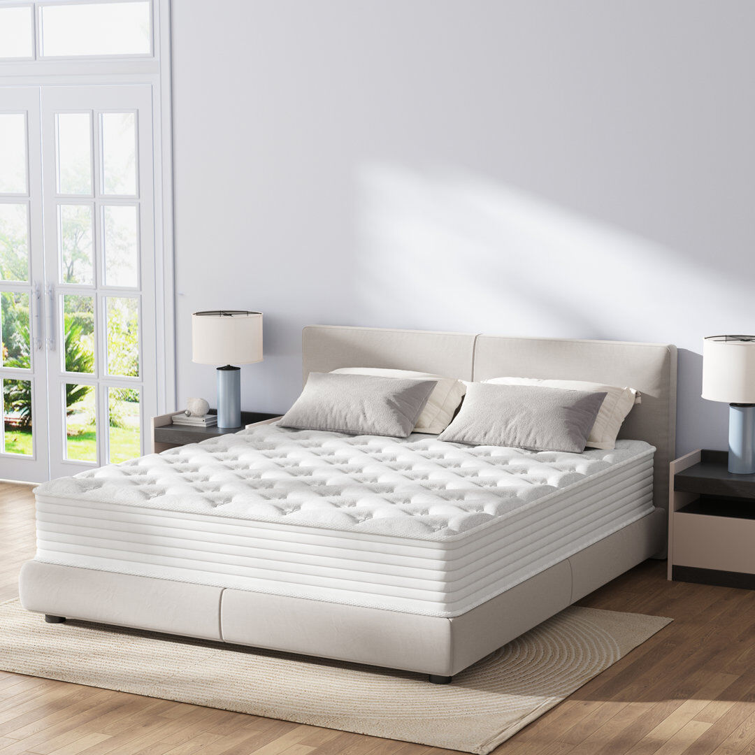 White Noise 32cm Pillow Top Memory Foam Pocket Sprung 4000 Mattress Kingsize (5')