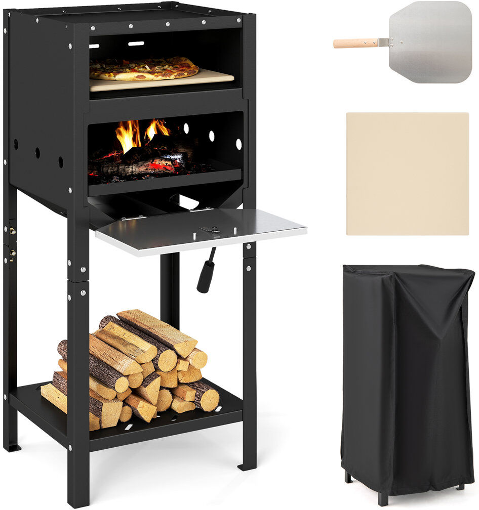 Casart Free Standing Pizza Oven Black 12cm H X 30cm W X 30cm D