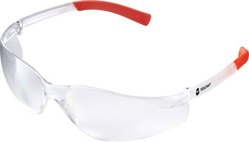 TOOLCRAFT TO-5343213 Schutzbrille Klar, Orange EN 166 DIN 166