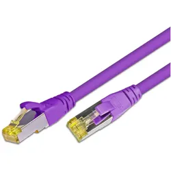 4x Wirewin Patchkabel: S/FTP, 0.25m, violett (S/FTP, CAT6a, 0.25 m), Netzwerkkabel