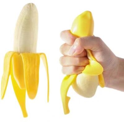 DynamicDeals Banana Squishy Stress Relief Toy For Sensory Focus Banana Squishy Stress Relief Toy For Sensory Focus