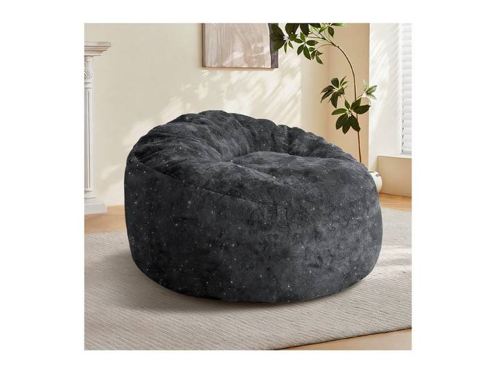 HAUSS SPOLE Sitzsack mit geschwungener Rückenlehne,Loungesessel tiefer Sitzfläche,Schwarz
